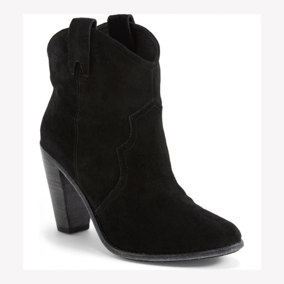 Joie Monte Western Suede Ankle Booties Size 35